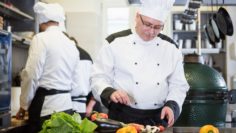 Cook flavoring his best meal